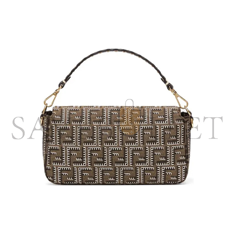 FENDI FF MONOGRAM BAGUETTE SHOULDER BAG 8BR600AH9BF1FEI (28*13*6cm)